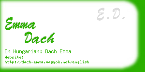 emma dach business card